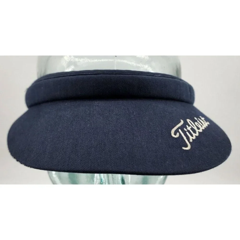 Titleist Blue‎ and Plaid Check Embroidered Golf Visor Wide Brim Hair / Head Band